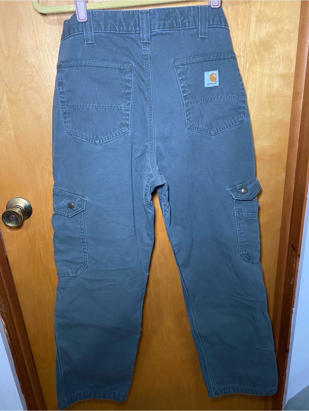 Carhartt Slate Blue Carpenter Cargo Pants with Back Pockets